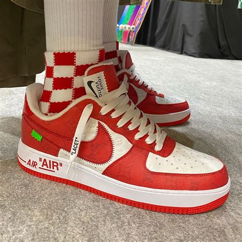 louis vuitton red air force 1|nike lv air force 1.